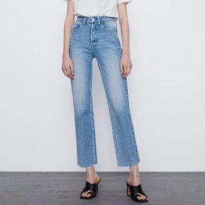 NWOT ZARA High-Rise Straight Leg Jeans
